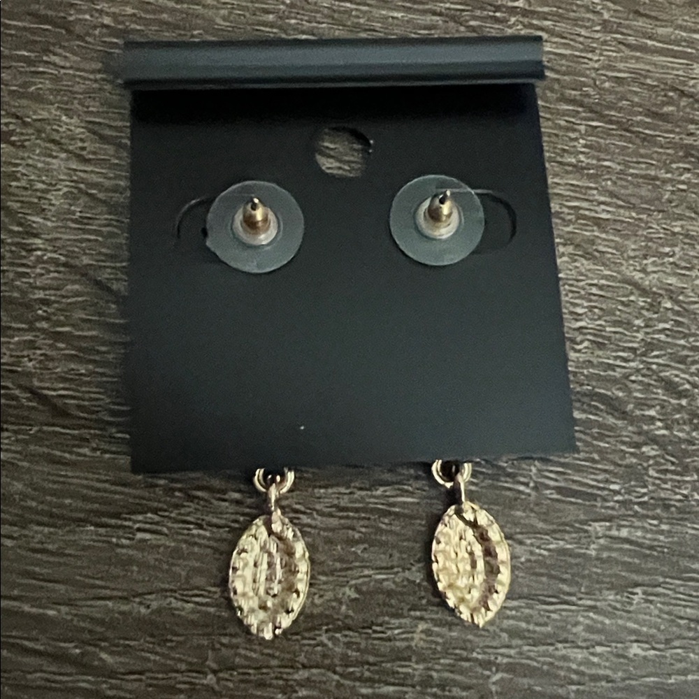 Saks Fifth Avenue Gold and Black Triple Drop Earrings - Picture 4 of 4